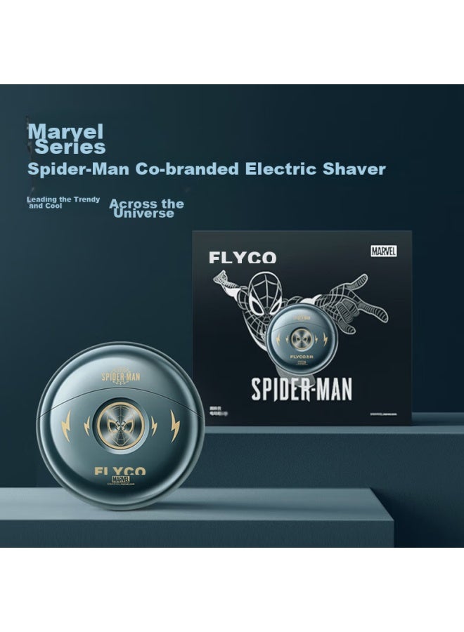 فلايكو Flyco Men's Electric Shaver Fs893, ماكينة حلاقة دوارة، محمولة، هدية عيد الميلاد ويوم الحب للصديق أو الزوج، إصدار تعاون مارفل سبايدرمان Ip - Image 2