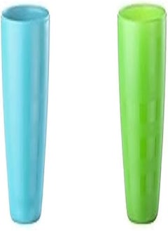 m-design Small cup (teal) - 300ml + M-Design Small Plastic Cup 300ml, Microwave, Dishwasher and Food Safe - Great for camping and kids (Green) 
