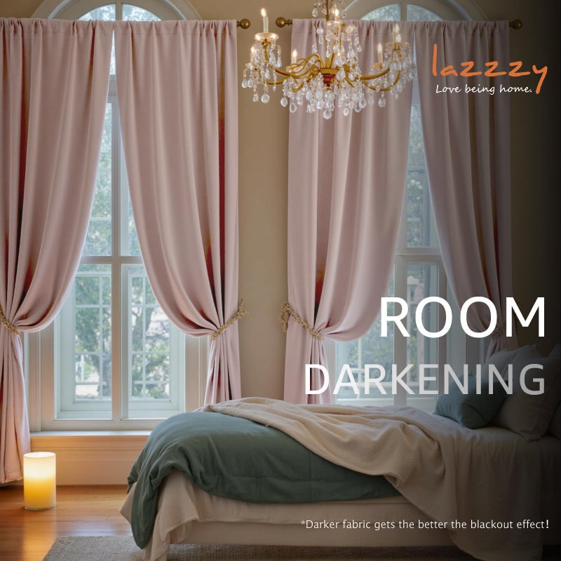 Lazzzy Velvet Blackout Curtains Thermal Insulated Room Window Drapes Super Soft Luxury Curtains for Living Room Bedroom Rod Pocket 2 Panels, Dusty Pink, 52" W x 90" L - Image 4