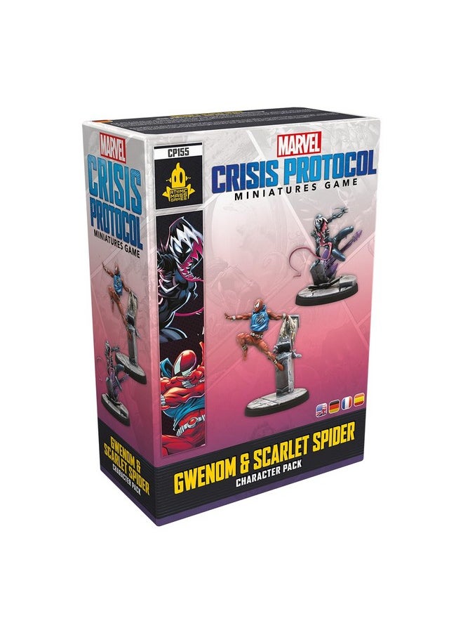 Atomic Mass Games Marvel: Crisis Protocol Gwenom & Scarlet Spider Character Pack - Unleash Alternate Universe Heroes! Tabletop Superhero Game, Ages 14+, 2 Players, 90 Min Playtime, Made  - Image 1