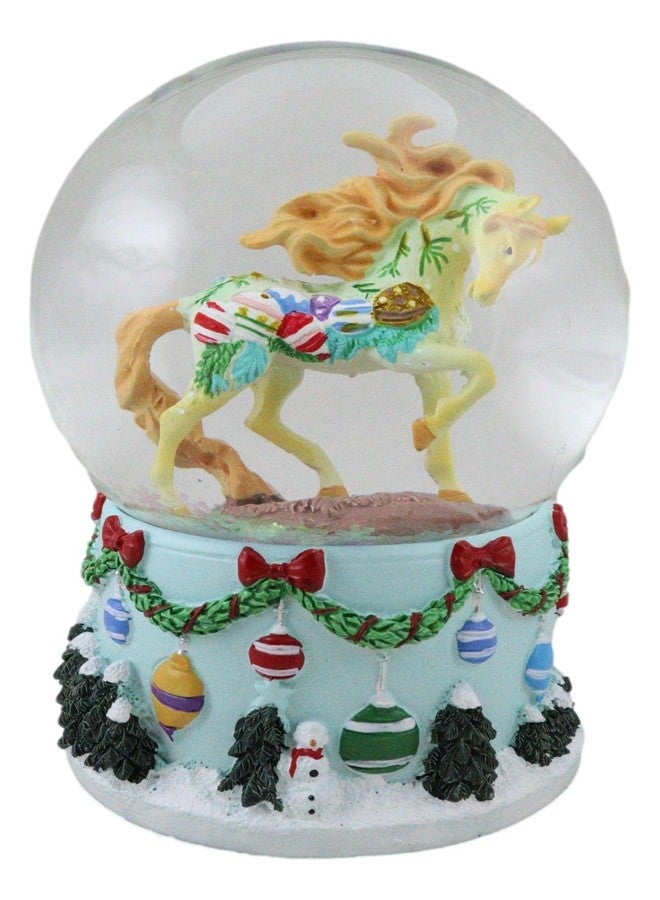 Ebros Gift Trail of Painted Ponies Western Vintage Christmas Delightful Tree Ornaments Horse Glitter Water Globe 5.25" Tall Farmhouse Ranch Cabin Country Snow Globes Collectible Figurine - Image 4