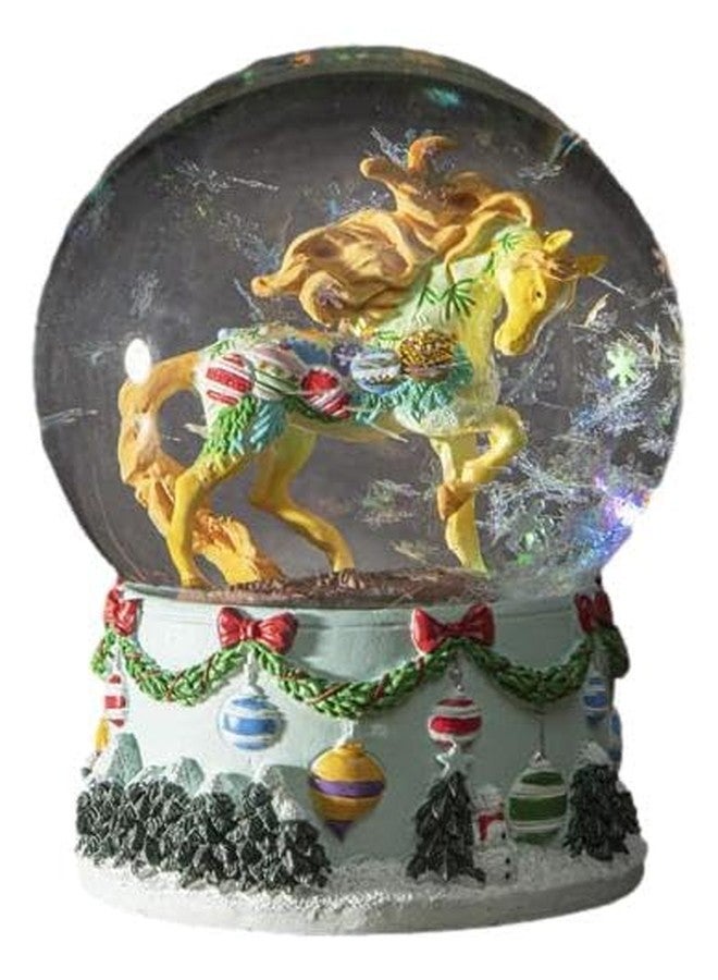 Ebros Gift Trail of Painted Ponies Western Vintage Christmas Delightful Tree Ornaments Horse Glitter Water Globe 5.25" Tall Farmhouse Ranch Cabin Country Snow Globes Collectible Figurine - Image 1
