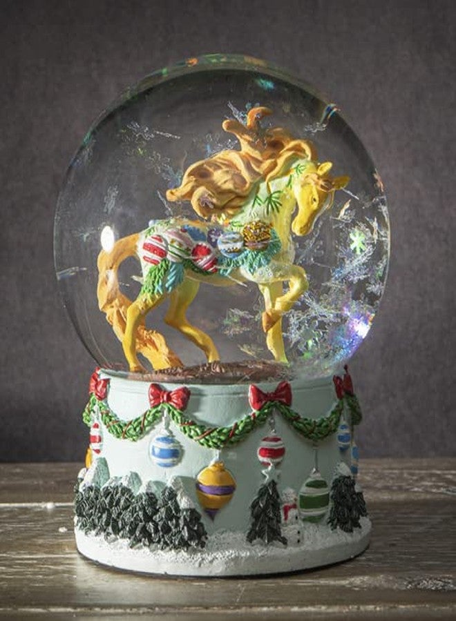 Ebros Gift Trail of Painted Ponies Western Vintage Christmas Delightful Tree Ornaments Horse Glitter Water Globe 5.25" Tall Farmhouse Ranch Cabin Country Snow Globes Collectible Figurine - Image 3
