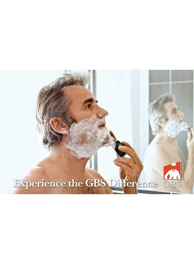 جي.بي.أس ماكينة حلاقة فاخرة للعناية بالرجال، بمقبض طويل مانع للانزلاق، من الفولاذ المقاوم للصدأ والكروم الأسود - Image 4