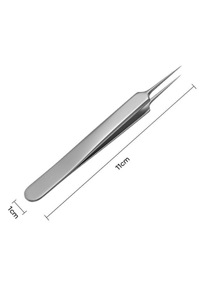 ericotry 1Pcs Stainless Steel Pointed Tweezers Ingrown Hair Tweezer Blackhead Remover Splinter Tweezer  - Image 2