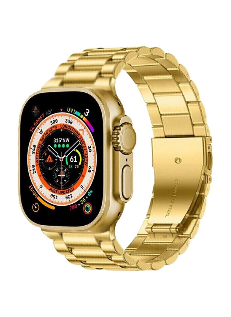 Wearfit Pro The New XBO8 ULTRA Smart Watch Series 8 With A Full Screen Works With The Android And IOS System Supports GPS With An Additional Bracelet Size 49 mm Gold / Black Color  - Image 1