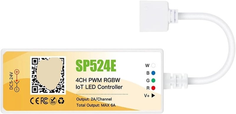 Mini LED Controller DC 5V 24V RGBW 5 Pin SP524E Size - Image 1