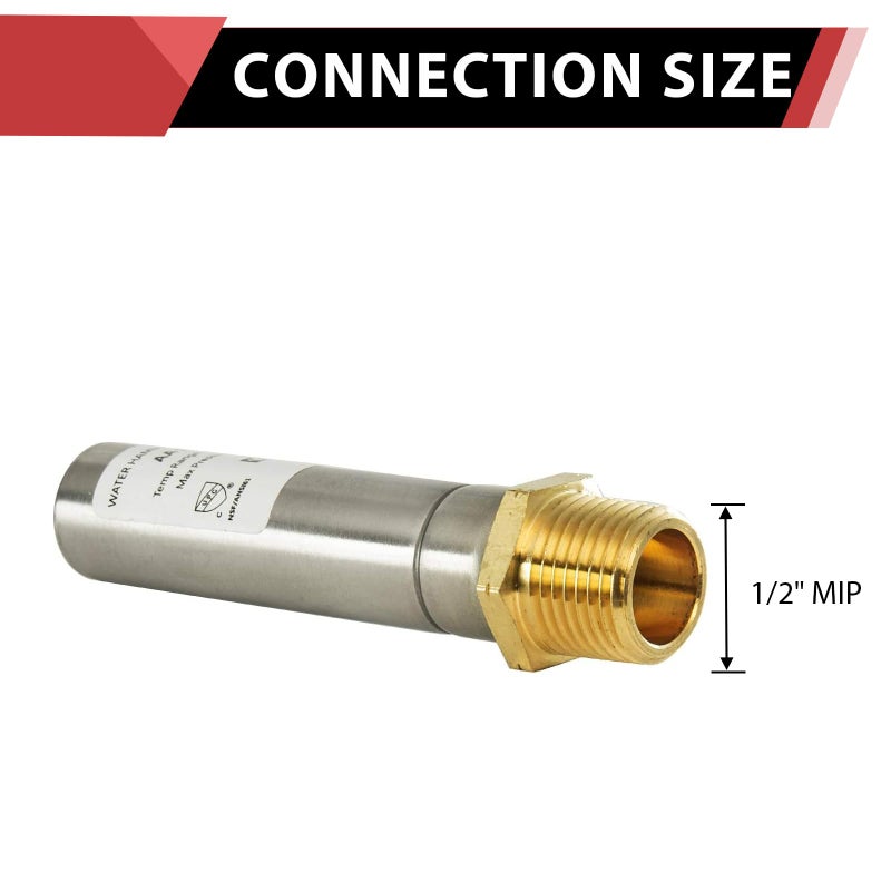 EFIELD 2-Pack EFIELD MH-131, 1/2-Inch MIP Thread Stainless Steel Water Hammer Arrestor For Potable Water Plumbing Application,(HAMMER006-2PCS) - Image 2