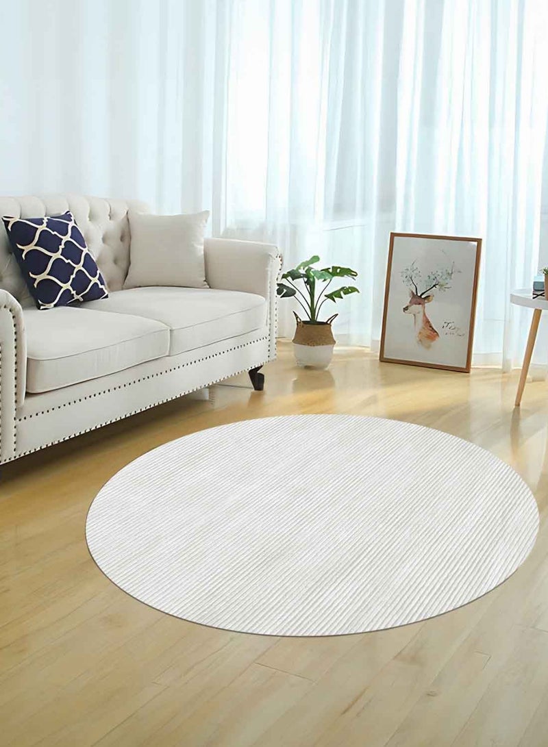 VENICE -100% VISCOSE RUG- 150 CMS ROUND - WHITE - Image 1