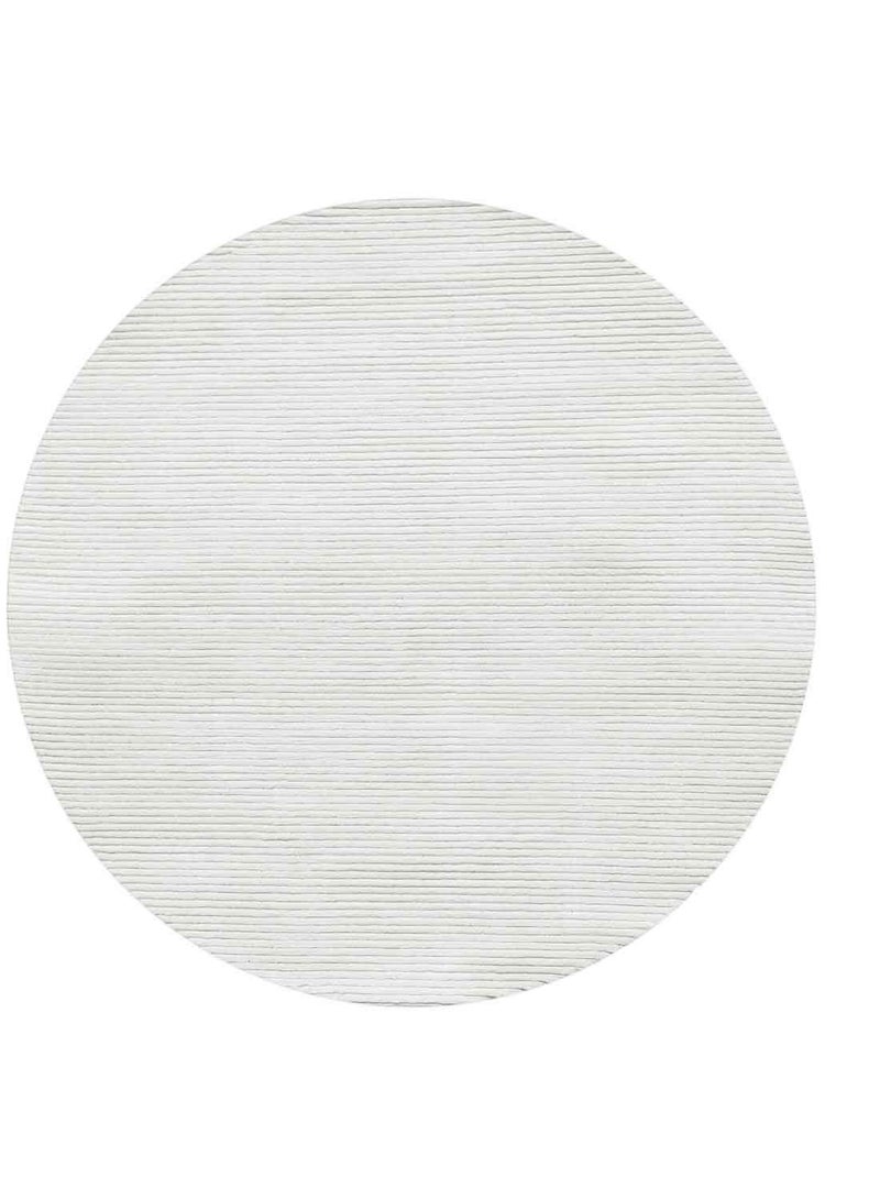 VENICE -100% VISCOSE RUG- 150 CMS ROUND - WHITE - Image 3