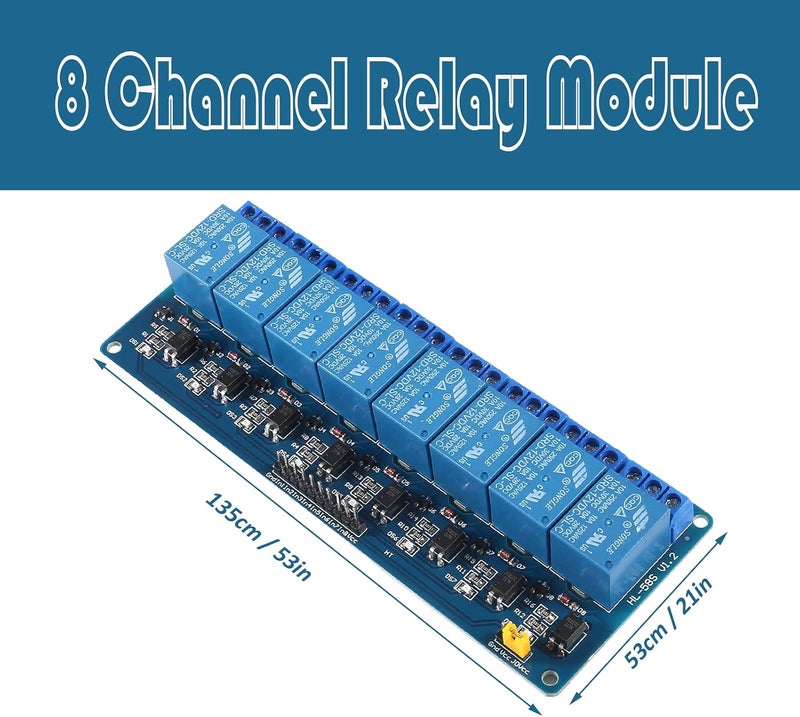 AEDIKO 2pcs 8 Channel Relay Module DC 12V Relay Module Board for DIY DSP AVR PIC ARM - Image 4
