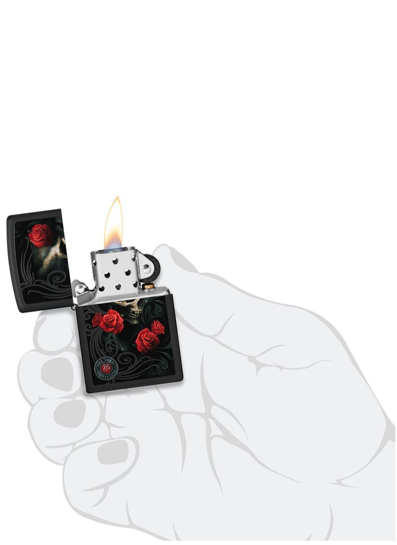 Zippo ولاعة Zippo CI407693 218 Anne Stokes Collection باللون الأسود غير اللامع مقاومة للرياح  - Image 5