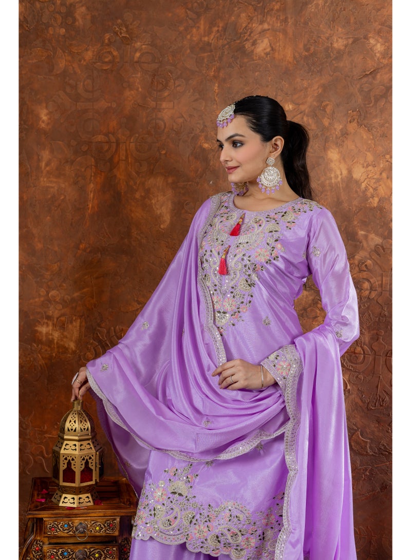 PREMIUM DESIGNER READYMADE DRESS TOP PLAZZO AND DUPATTA COLLECTIONS  - Image 2
