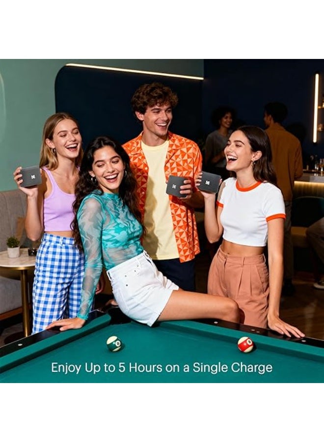 Kodak SOUNDBRIX Magnetic Splittable Bluetooth Speaker IPX4 Water Resistant Ultra Portable Speaker Wireless 5H Playtime Electronics for Outdoors Home Travel Gifting Stackable Design grey - Image 3