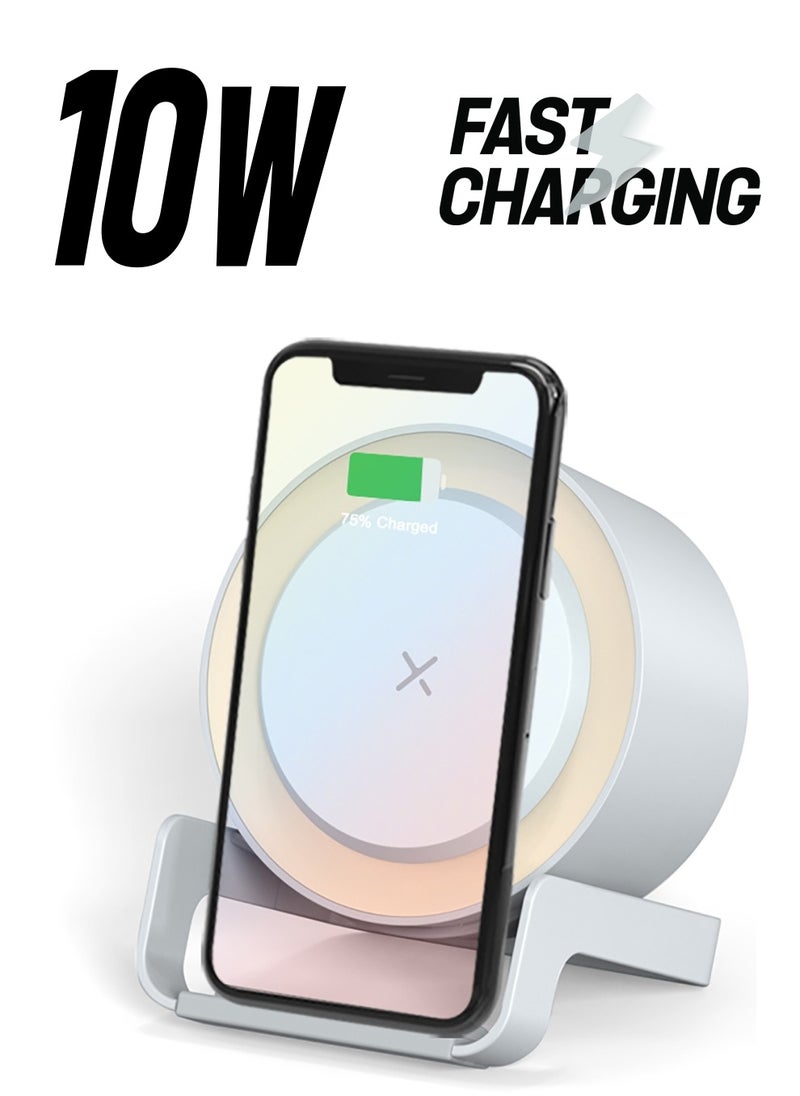 ProOne PSG40 4-in-1 Wireless Charger, Night Light, Gradient Lamp, Bluetooth Speaker & Mobile Stand – Perfect for Bedroom, Bedside, Room Decor & Gift - pzsku/Z432E5E51E8680B64C24DZ/45/_/1738234142/b3e4ec15-7028-4c3f-9be6-ac21fa6d6831