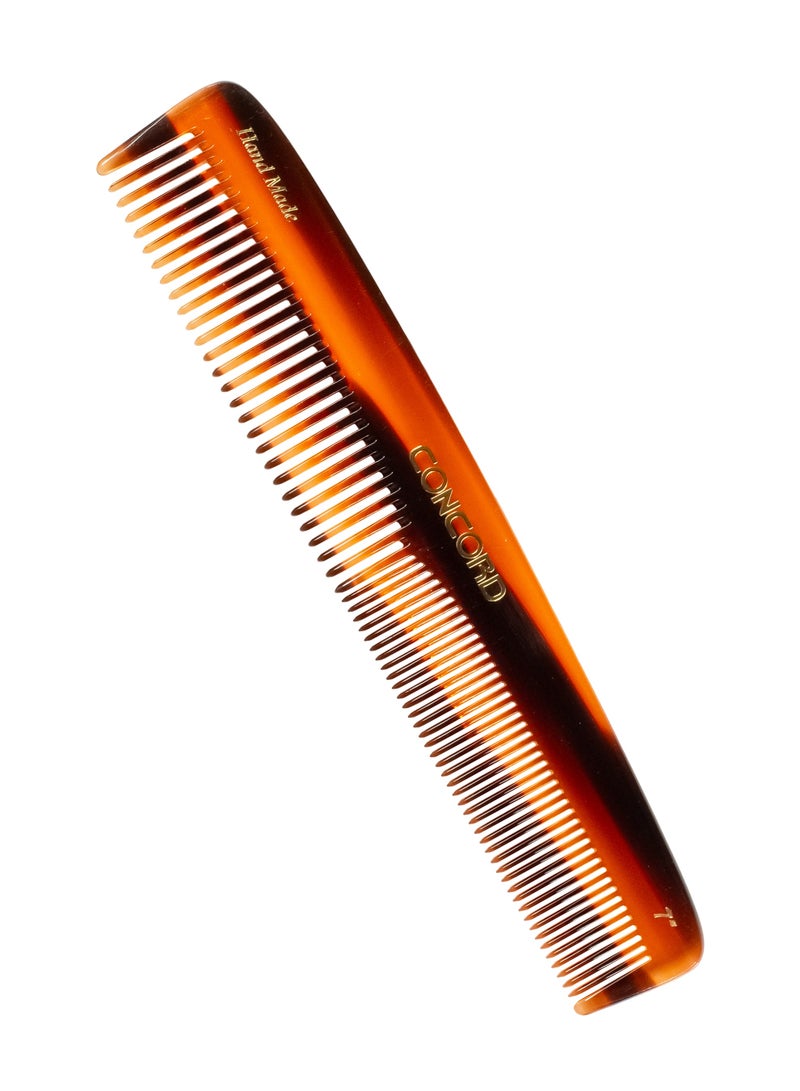 CONCORD 7 Inch Handmade Comb, Graduated Dressing Comb, Wide & Fine Spaced Teeth Comb, Round Teeth, Comb for Wet or Dry Hair, For All Hair Type, Made in India - Image 1