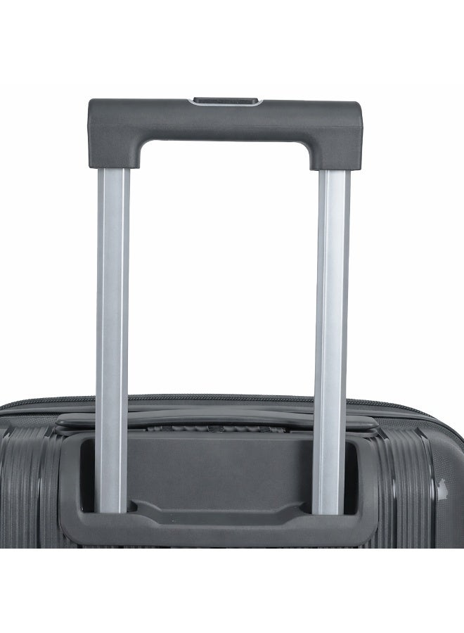 MNUK Viajero Stra Ordinario 20inch Luggage| Polypropylene (PP) Hardside Luggage Trolley|Double 360° 4 Wheeler| Cabin-20inch|Dark Grey - Image 5