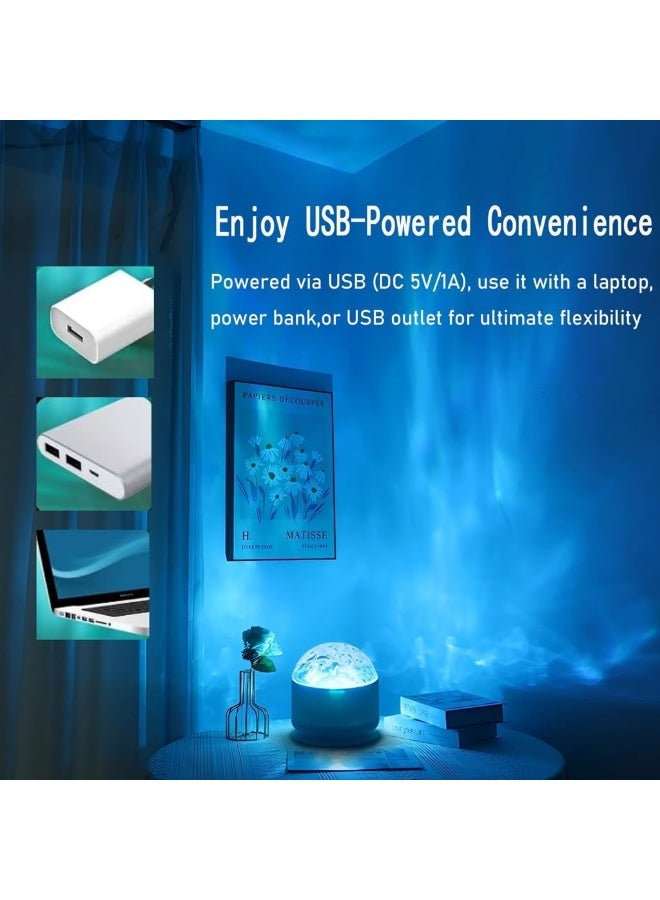 LuckyNov Aurora/Water Ripple/Sky Projector Light, USB Rechargeable 16 Colors LED Projector Lamp with Remote Control, Northern Lights Ambient Light, Room Decor, HD Projector Lamp, Home Video Projector, Laser Projector, Starlight Projector - Image 5