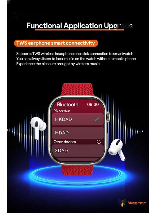 DAKS AI Smartwatch 2.02″ AMOLED – AI Interaction, Dynamic Island Display, TWS Earphone Connectivity, Remote Camera Control, Health Monitoring & App Market  - Image 4