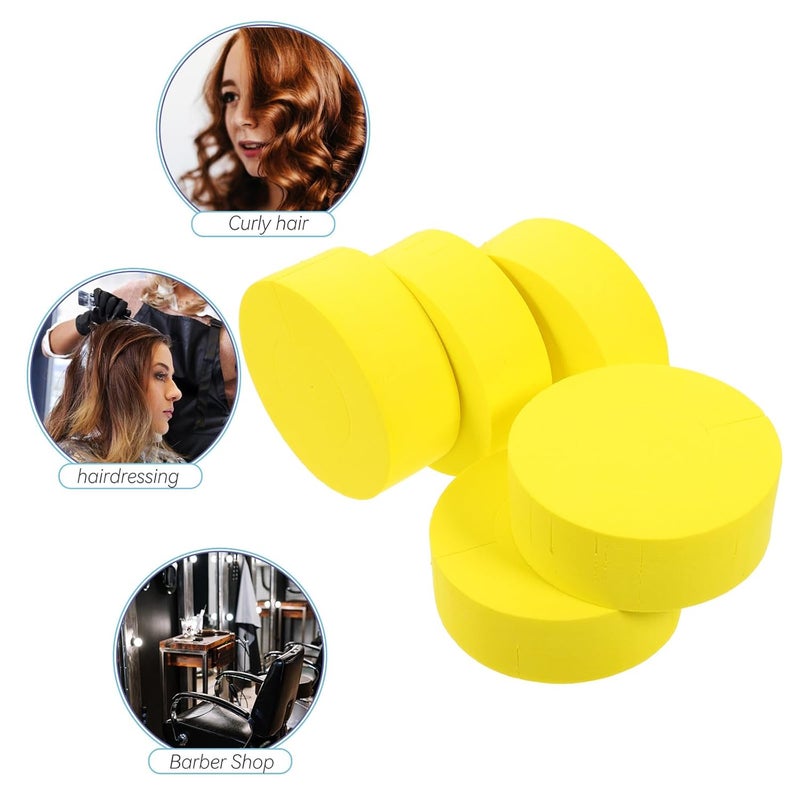12 Pcs Large Yellow Hair Style Sponge Curling Hair Rings No Heat for Salon and Home - Image 3