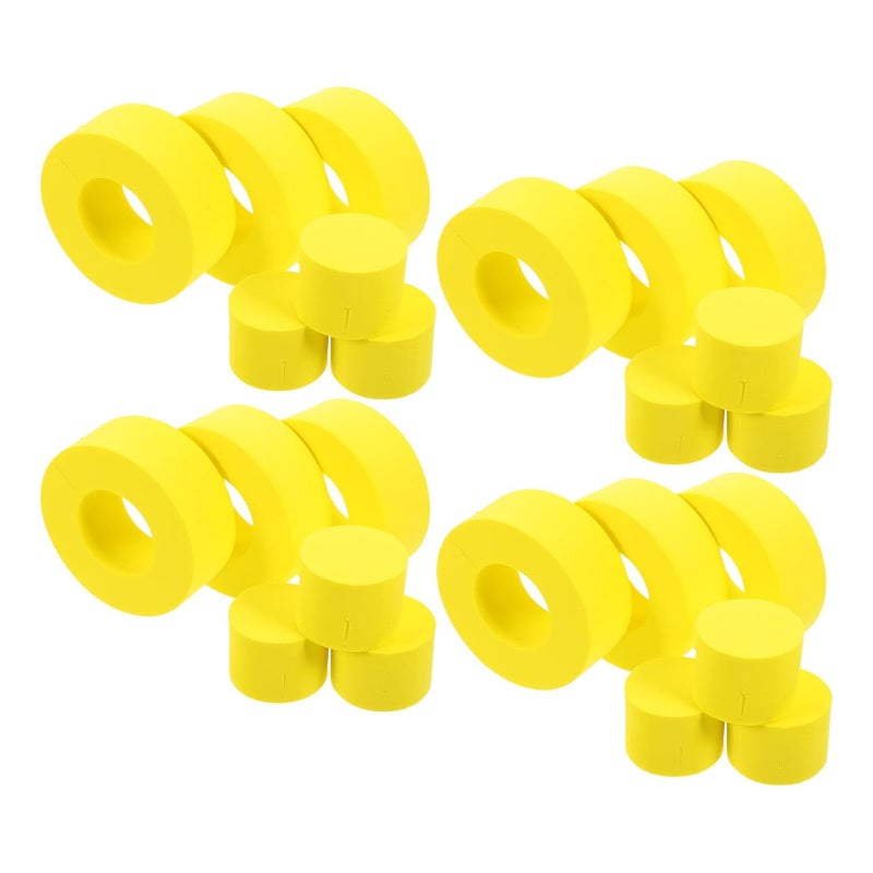 12 Pcs Large Yellow Hair Style Sponge Curling Hair Rings No Heat for Salon and Home - Image 1