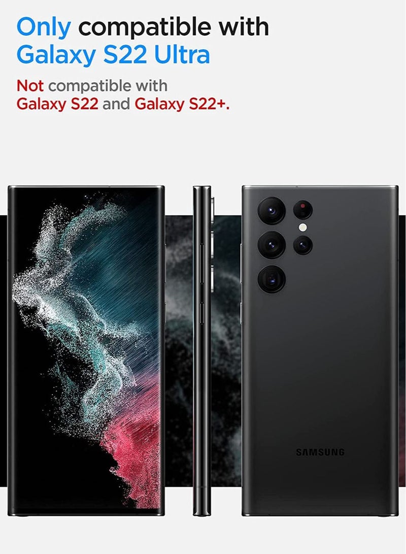 Spigen Glastr Ez-Fit Optik Pro Camera Lens Protector (2 Pack) for Samsung Galaxy S22 Ultra - Burgundy - Image 2