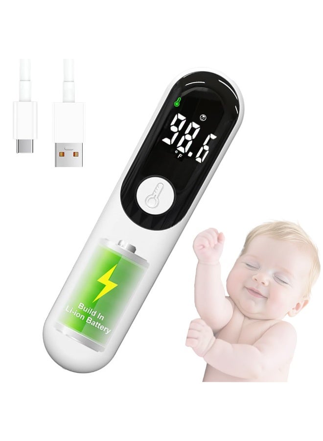 مقياس حرارة جبهي قابل لإعادة الشحن، يعمل بدون تلامس، للبالغين والأطفال، رقمي طبي، سريع القراءة - Image 1