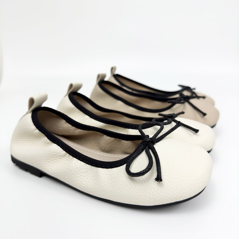 Ins Popular Egg Roll Shallow Mouth Kidsren'S Flats Shoes Soft Sole New Style Gentle And Versatile Girls' Flats Scoop Shoes - Image 4