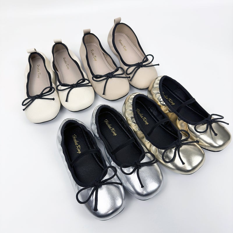Ins Popular Egg Roll Shallow Mouth Kidsren'S Flats Shoes Soft Sole New Style Gentle And Versatile Girls' Flats Scoop Shoes - Image 3
