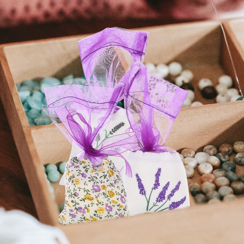 Empty Sachet Bag Dried Flower Storage Bag Breathable Scented Flower Wrapping Bag Rectangular Cotton Fabric Gift Packaging 15Pcs - Image 4