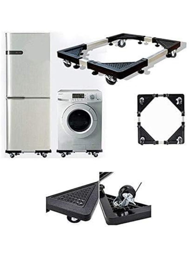 Adjustable Appliance Stand Base with Wheels, Heavy-Duty Moving Trolley for Refrigerator Washing Machine - Image 2