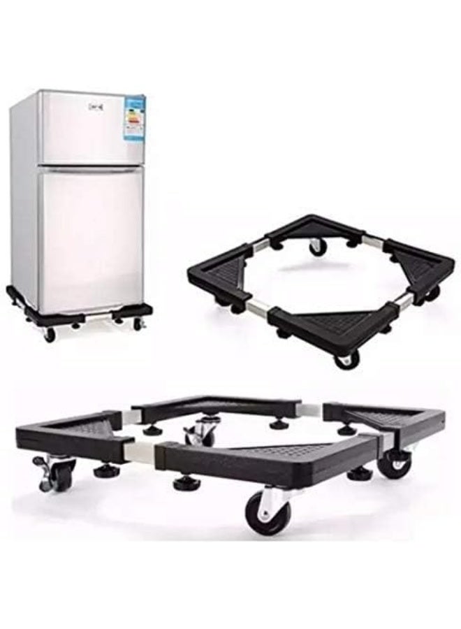 Adjustable Appliance Stand Base with Wheels, Heavy-Duty Moving Trolley for Refrigerator Washing Machine - Image 1