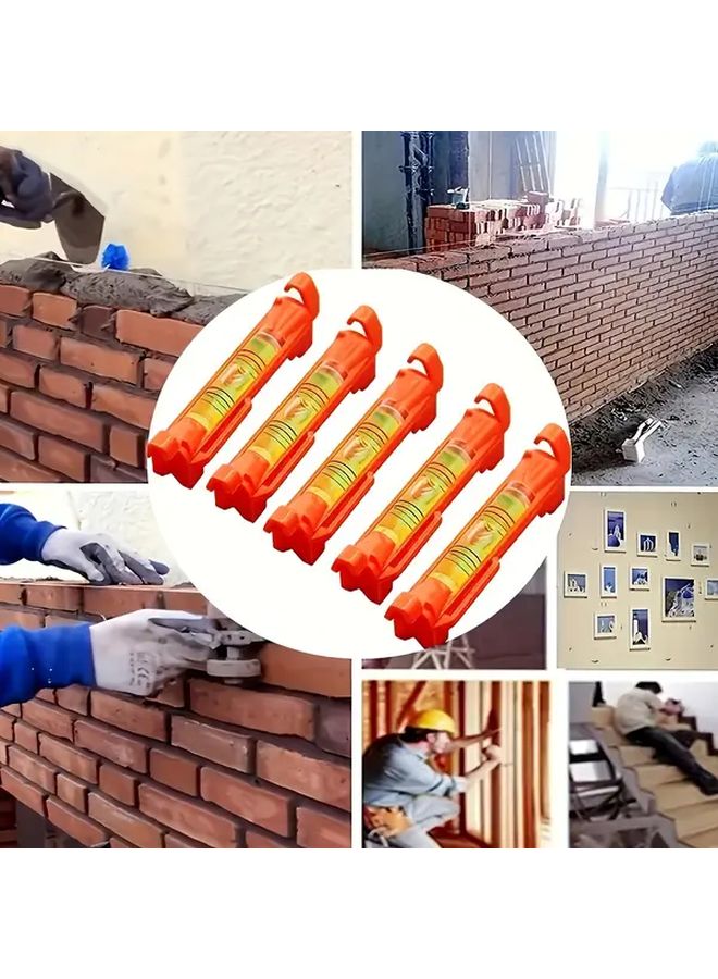 قطعتان من أداة ميزان الفقاعة الحمراء، بلاستيك متين للبناء وأعمال الطوب والهندسة. - Image 4