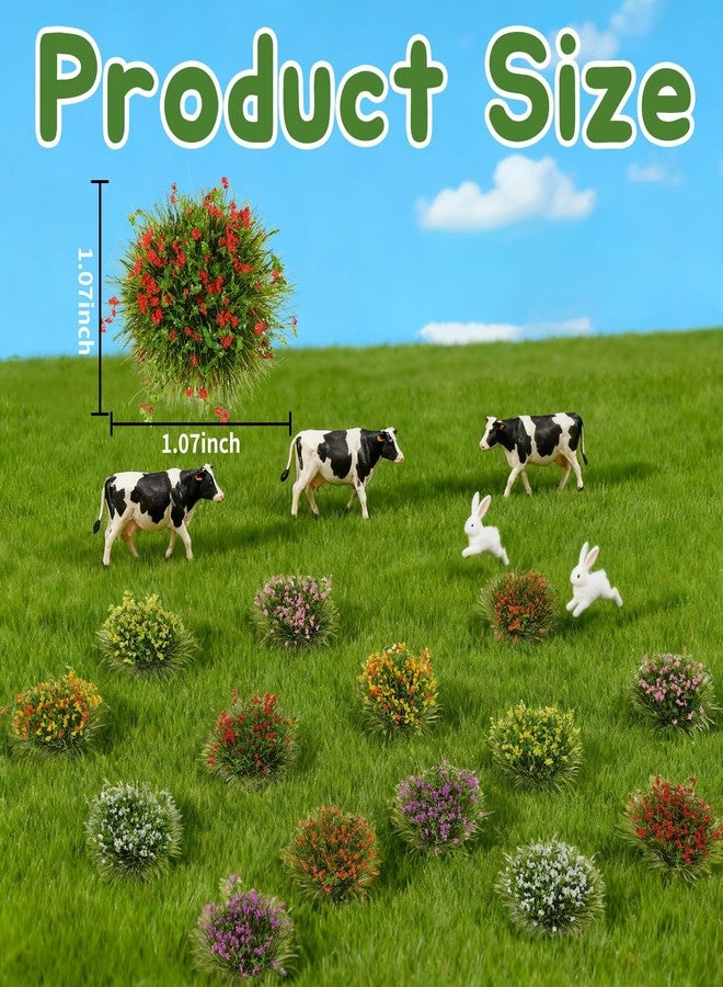 Warmtree 14 Pcs Large Static Grass Bushy Tufts Lowland Shrubs Tuft Terrain Model Kit for Train Landscape Railroad Scenery Sand Military Layout Model Miniature Bases Ho Scale Accessories and Dioramas - Image 2