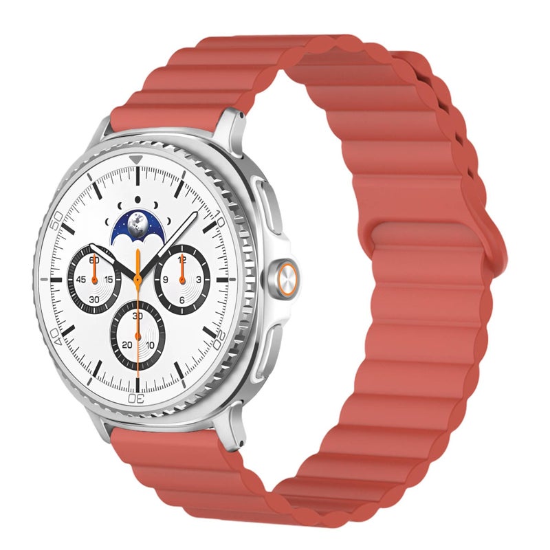 AD Red Silicone Sport Smartwatch Band Compatible with Samsung Galaxy Watch 8 Classic with Adjustable Fit Soft Strap and Quick Daily Replacement - Image 1