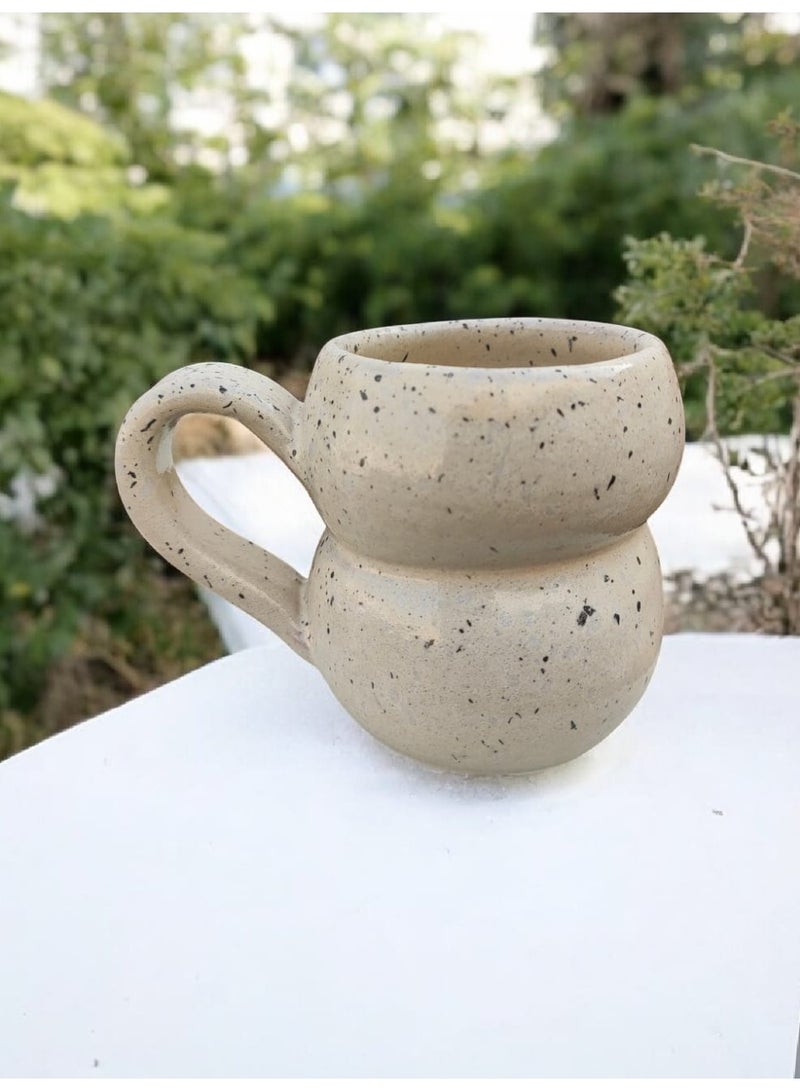 كلور زون بوتري فنجان شاي 200 ملي بشكل مميز ، آمن للاستخدام في الميكروويف، مصنوع يدويًا من الفخار - Image 2