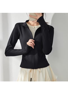 Womens Yoga Suit 2025 Spring New Style Pilates Training Sports Quick Dry Jacket Running Fitness Top All-Weather Training Outerw Black