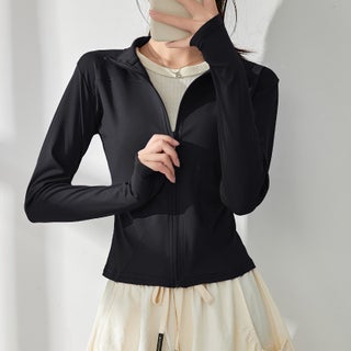 Yoga Clothing Womens 2025 Spring New Pilates Training Sports Quick-drying Jacket Running Fitness Top Black - pzsku/Z432F45C08D9273EC94BEZ/45/1746204803/fc63826a-b1a2-41c1-88d1-bffd597d320c