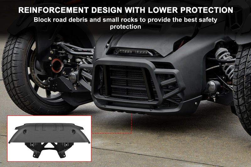 SAUTVS Front Bumper Guard with LED Light for Can-Am Ryker, Front Profile Bumper Guard Protector with LED Accent Light for Can Am Ryker 600 900 Sport Rally All Models Accessories (Replace #219401108) - Image 5