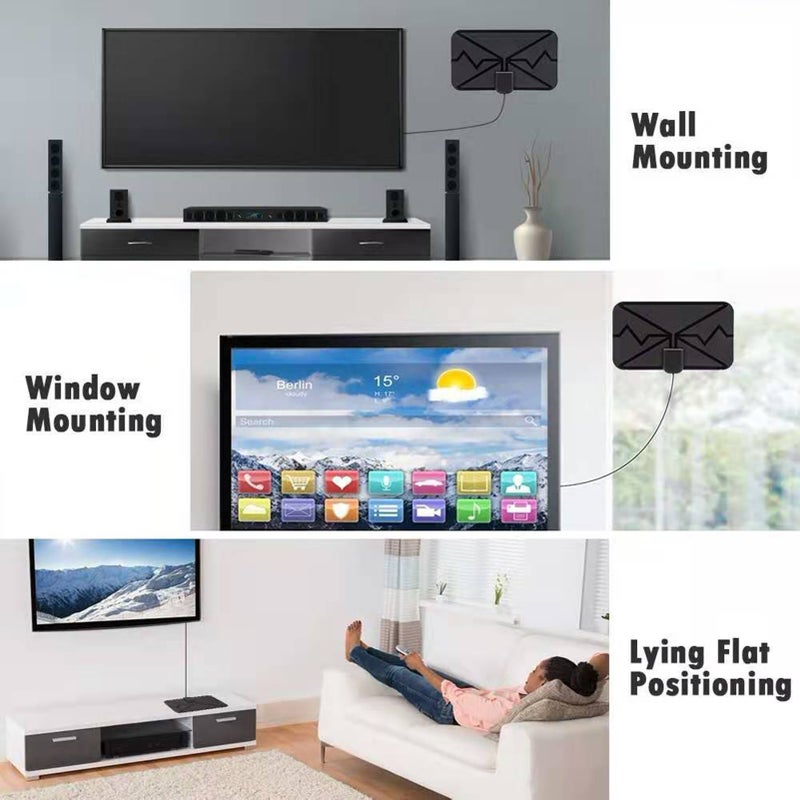 3600 Miles 4K Digital Indoor TV Antenna with Signal Amplifier DVB-T HD TV Digital Antenna for More Channels - Image 3