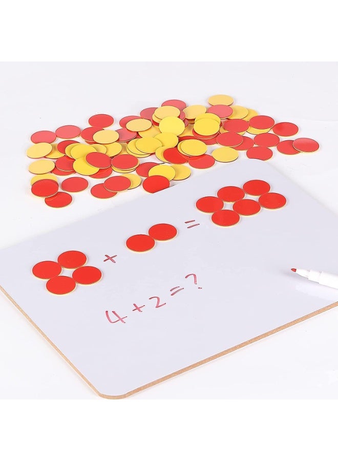 Peachjoy 100pcs Two Color Counter, Counters for Kids Maths, Counters, Math Counter, Red and Yellow Counters, Math Counters for Kids, Counting Chips - Image 4
