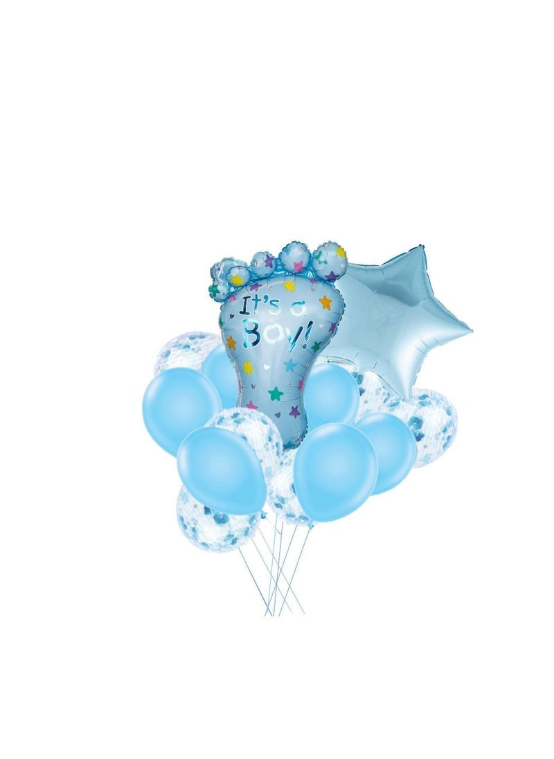 MARKQ Itâ€™s a boy Balloon Set [14 Pieces] Baby Shower Decorations for Boy, Baby Boy Balloons for Birthday Party Decoration Gender Reveal Supplies - Image 3