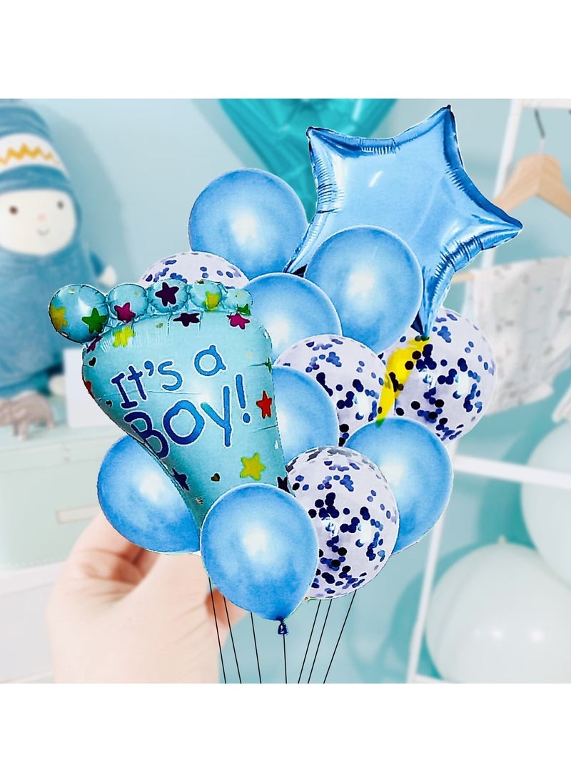 MARKQ Itâ€™s a boy Balloon Set [14 Pieces] Baby Shower Decorations for Boy, Baby Boy Balloons for Birthday Party Decoration Gender Reveal Supplies - Image 2