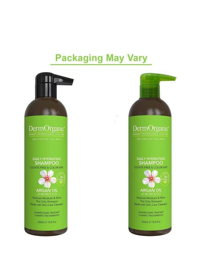 DermOrganic - Daily Hydrating Shampoo With Argan Oil Sulfatefree & Colorsafe 16.9 Fl.Oz. (Packaging May Vary) - Image 1