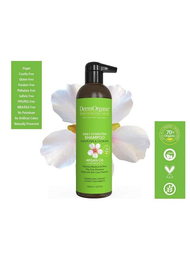 DermOrganic - Daily Hydrating Shampoo With Argan Oil Sulfatefree & Colorsafe 16.9 Fl.Oz. (Packaging May Vary) - Image 1