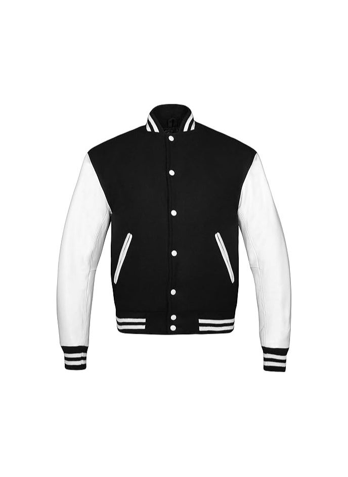 Generic - Unisex Varsity Jacket - Premium Quality, Multiple Color Combinations - Retro Style College Jacket for Men & Women - Image 1