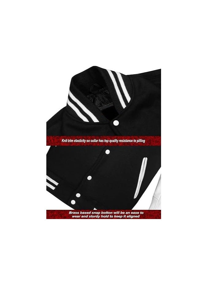 Generic - Unisex Varsity Jacket - Premium Quality, Multiple Color Combinations - Retro Style College Jacket for Men & Women - Image 1