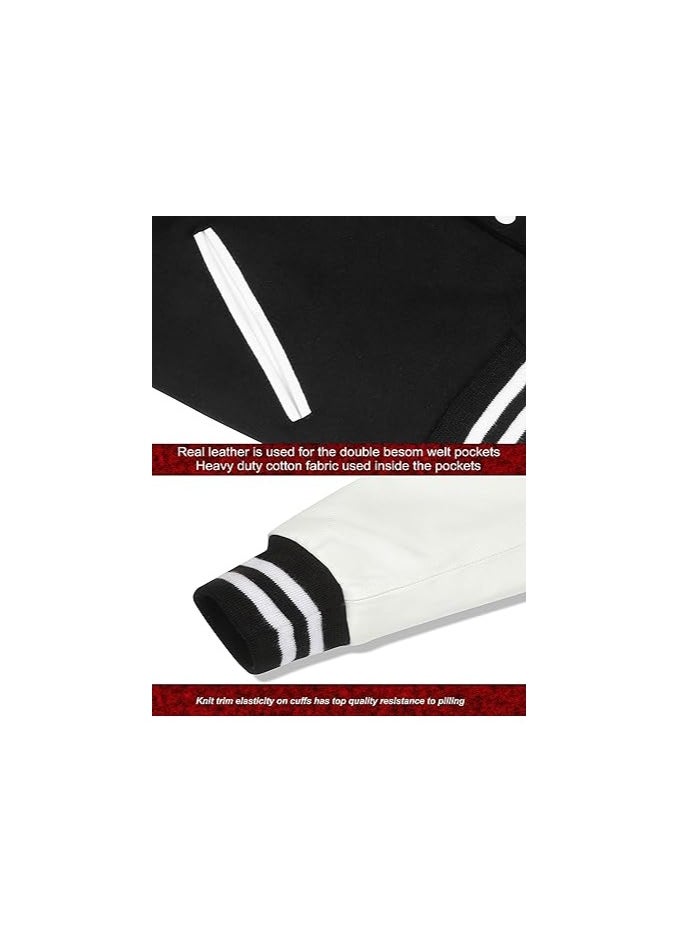 Generic - Unisex Varsity Jacket - Premium Quality, Multiple Color Combinations - Retro Style College Jacket for Men & Women - Image 1