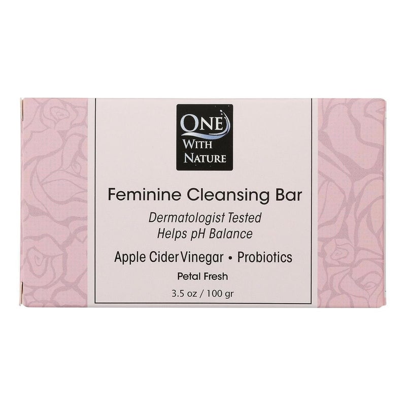 One With Nature Feminine Cleansing Bar Soap Petal Fresh 35 oz Bar Soap