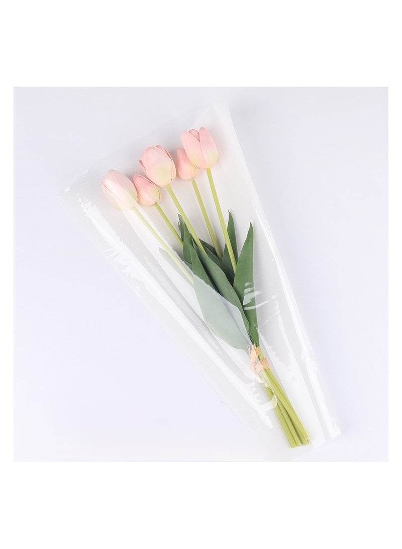 20 PCS Flower Bags For Bouquets,11 x 17.3 Inches Flower Sleeves Floral Wrapping Paper,Bulk Florist Packaging Supplies,White - Image 1